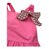 M+E' Abito Tinta Unita con Applicazione Fiocco per Bambina UE1709X ROSA M+E' 