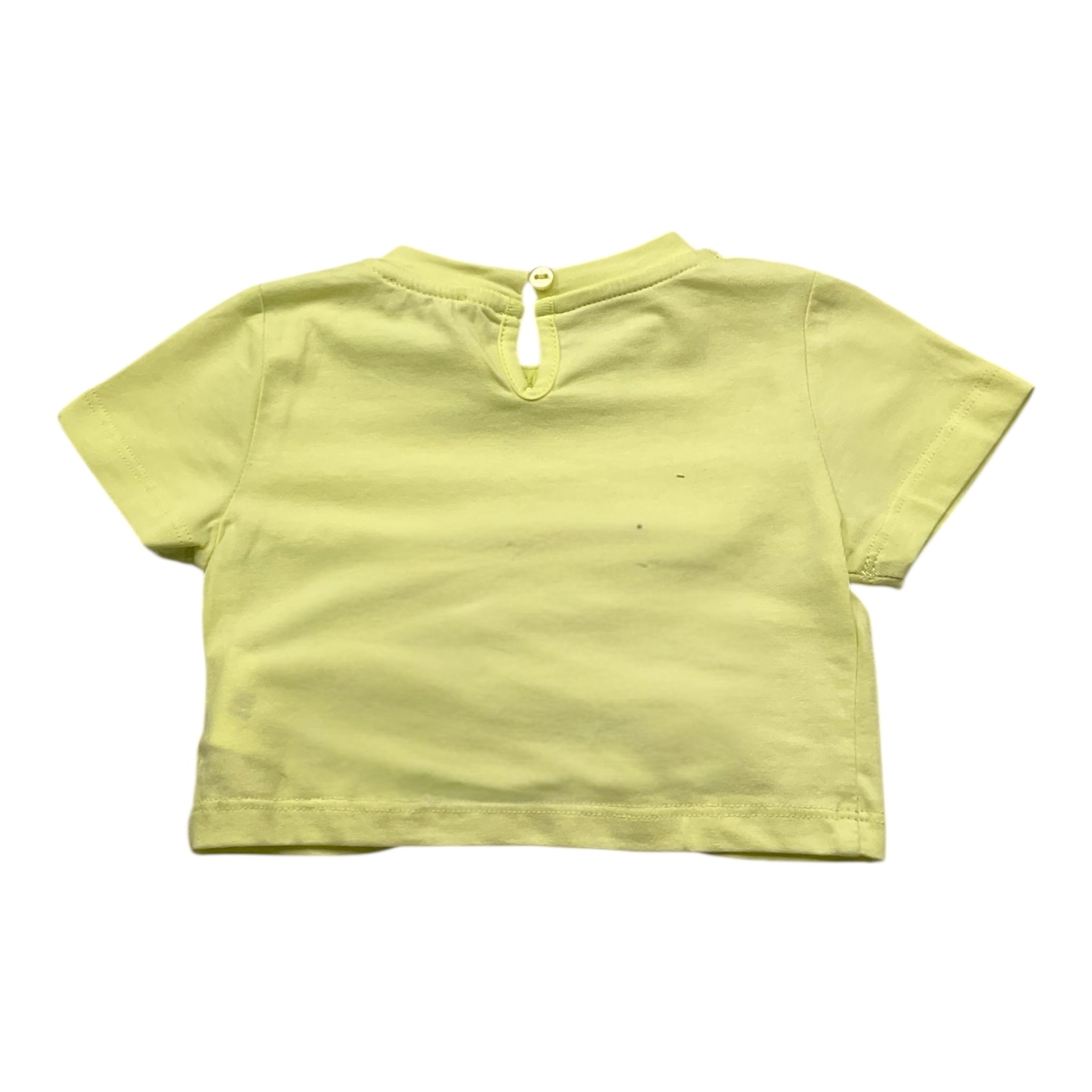 M+E' T-Shirt Tinta Unita con Applicazione Fiocco per Neonata UE1747N GIALLO M+E' 