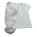 M+E' T-Shirt Girocollo tinta unita con Tulle Bianco per Neonata UE1768NX BIANCO M+E' 