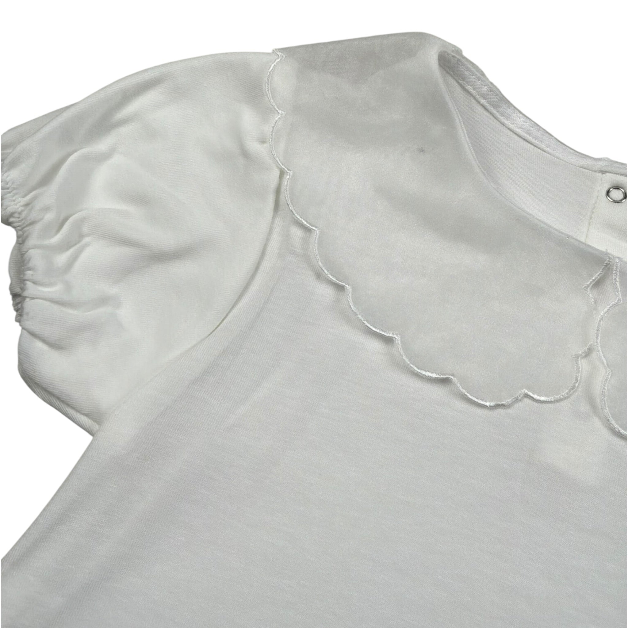 M+E' T-Shirt tinta unita con Colletto Bianco per Neonata UE1773NXX BIANCO M+E' 