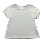 M+E' T-Shirt tinta unita con Colletto Bianco per Bambina UE1773XX BIANCO M+E' 