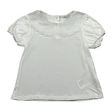 M+E' T-Shirt tinta unita con Colletto Bianco per Bambina UE1773XX BIANCO M+E' 