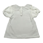 M+E' T-Shirt tinta unita con Colletto Bianco per Bambina UE1773XX BIANCO M+E' 