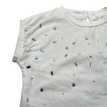 M+E' T-Shirt Girocollo tinta unita con Brillantini Bianco per Bambina UE1821J BIANCO M+E' 