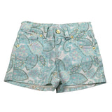 M+E' Short tinta unita con Fantasia Verde Acqua per Neonata UE1845XX VERDE ACQUA M+E' 