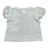 M+E' T-Shirt Girocollo tinta unita con Stampa Bianco per Bambina UE1856JX BIANCO M+E' 