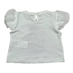 M+E' T-Shirt Girocollo tinta unita con Stampa Bianco per Neonata UE1856X BIANCO M+E' 
