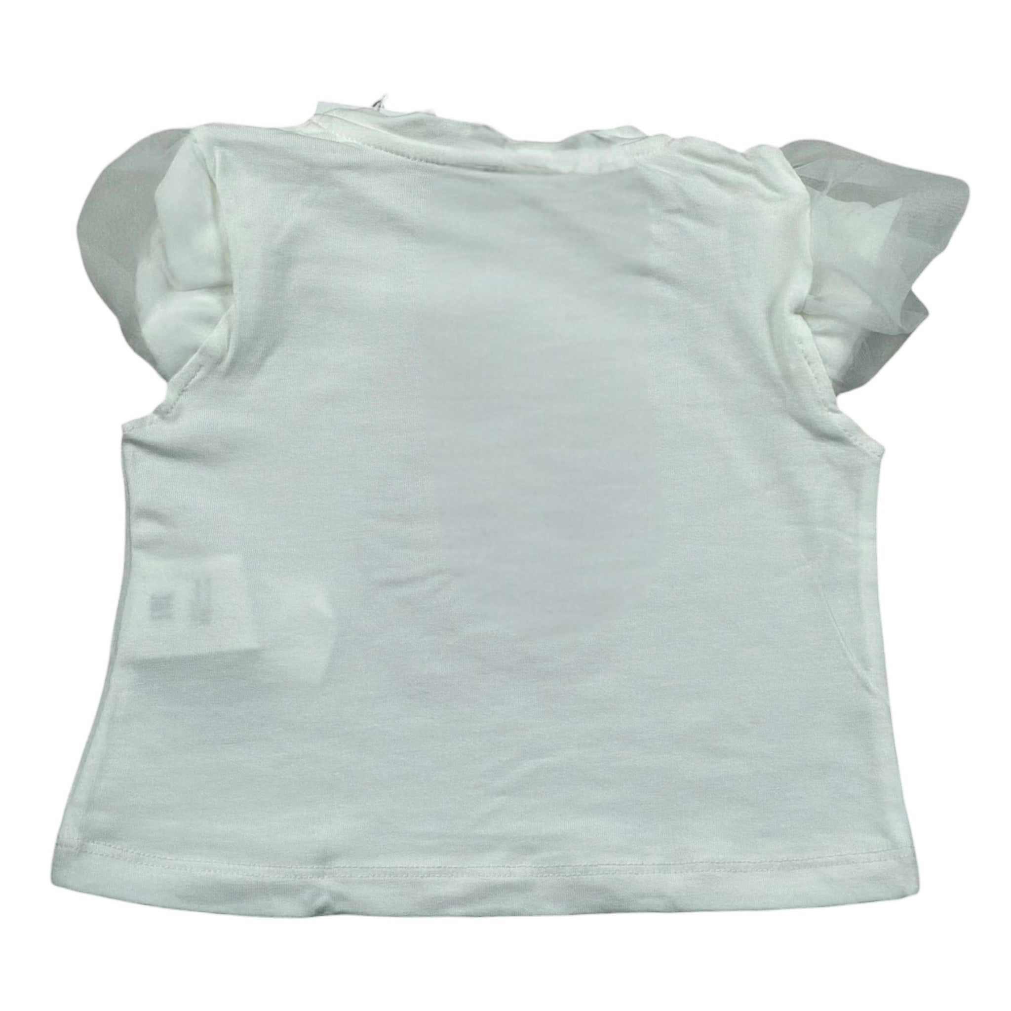 M+E' T-Shirt Girocollo tinta unita con Stampa Panna per Bambina UE1856XXX PANNA M+E' 