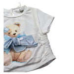 M+E' T-Shirt Girocollo tinta unita con Stampa Panna per Neonata UE1858NX PANNA M+E' 