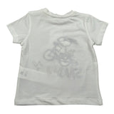 M+E' T-Shirt Girocoll tinta unita con Ricami Bianco per Neonato UEM0285 BIANCO M+E' 