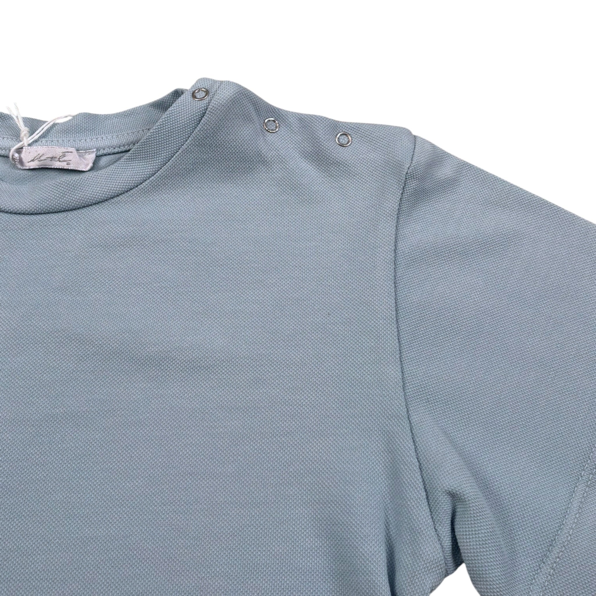 M+E' T-Shirt Girocollo tinta unita Azzurro per Bambino UEM0479 AZZURRO M+E' 