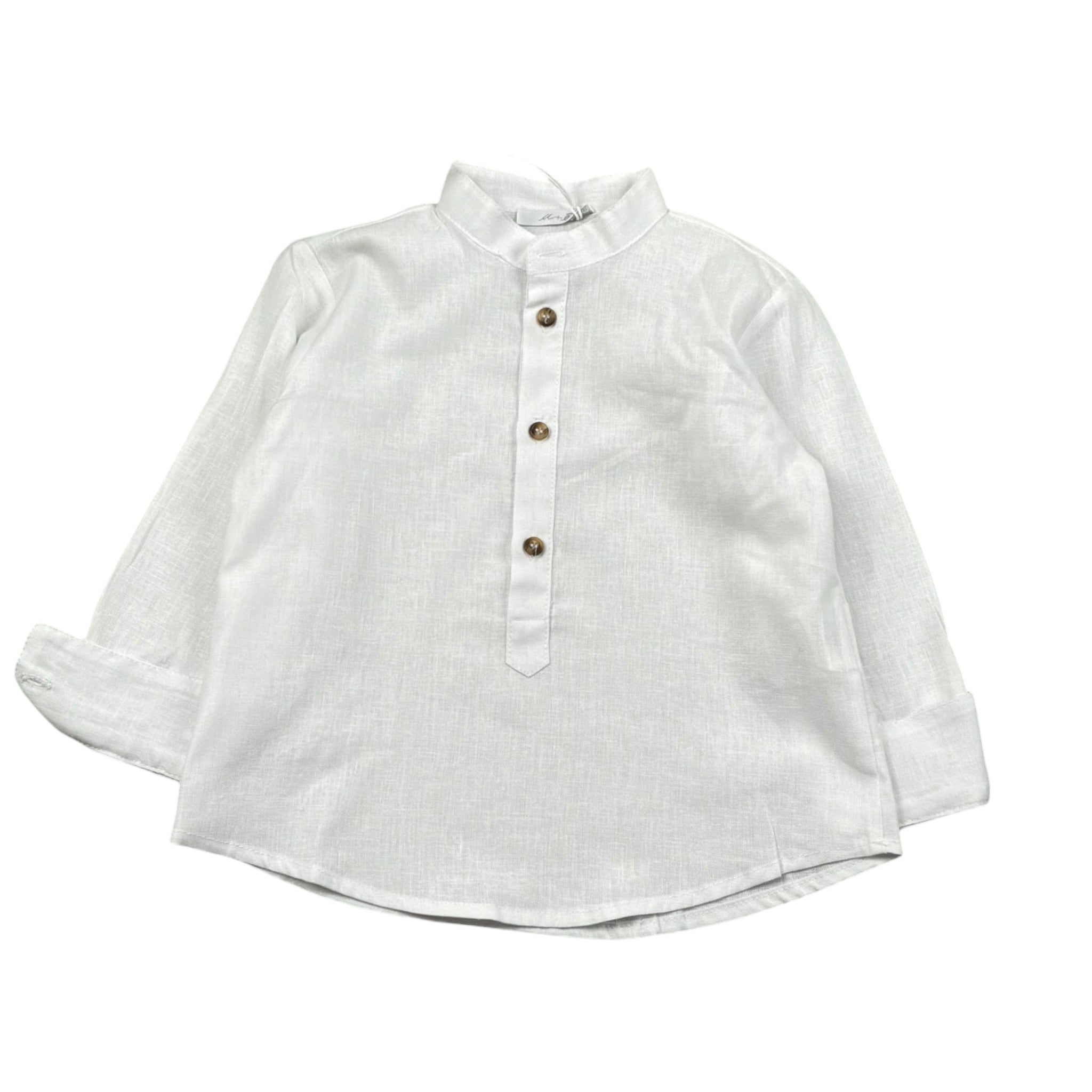 M+E' Camicia Manica Lunga tinta unita Collo Coreano Panna per Neonato UEM0507XN PANNA M+E' 