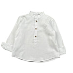 M+E' Camicia Manica Lunga tinta unita Collo Coreano Panna per Bambino UEM0507X PANNA M+E' 