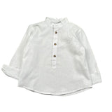 M+E' Camicia Manica Lunga tinta unita Collo Coreano Panna per Bambino UEM0507X PANNA M+E' 