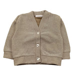 M+E' Cardigan Tinta Unita Scollo A V per Neonato UEM0574N BEIGE M+E' 