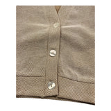 M+E' Cardigan Tinta Unita Scollo A V per Neonato UEM0574N BEIGE M+E' 