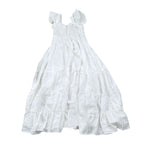 Magil Abito Tinta Unita con Arriccio per Bambina HN20004 BIANCO MAGIL 