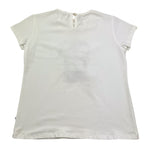 Magil T-Shirt Girocollo Tinta Unita con Stampa per Bambina ZM26096 BIANCO MAGIL 