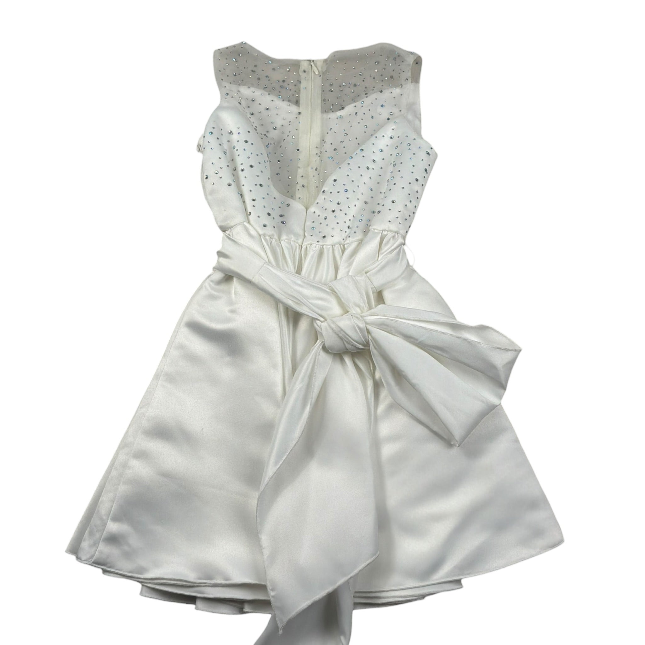 Magnifica Lulu Abito Cerimonia Giromanica Tinta Unita per Bambina AGATHA BIANCO MAGNIFICA LULU 