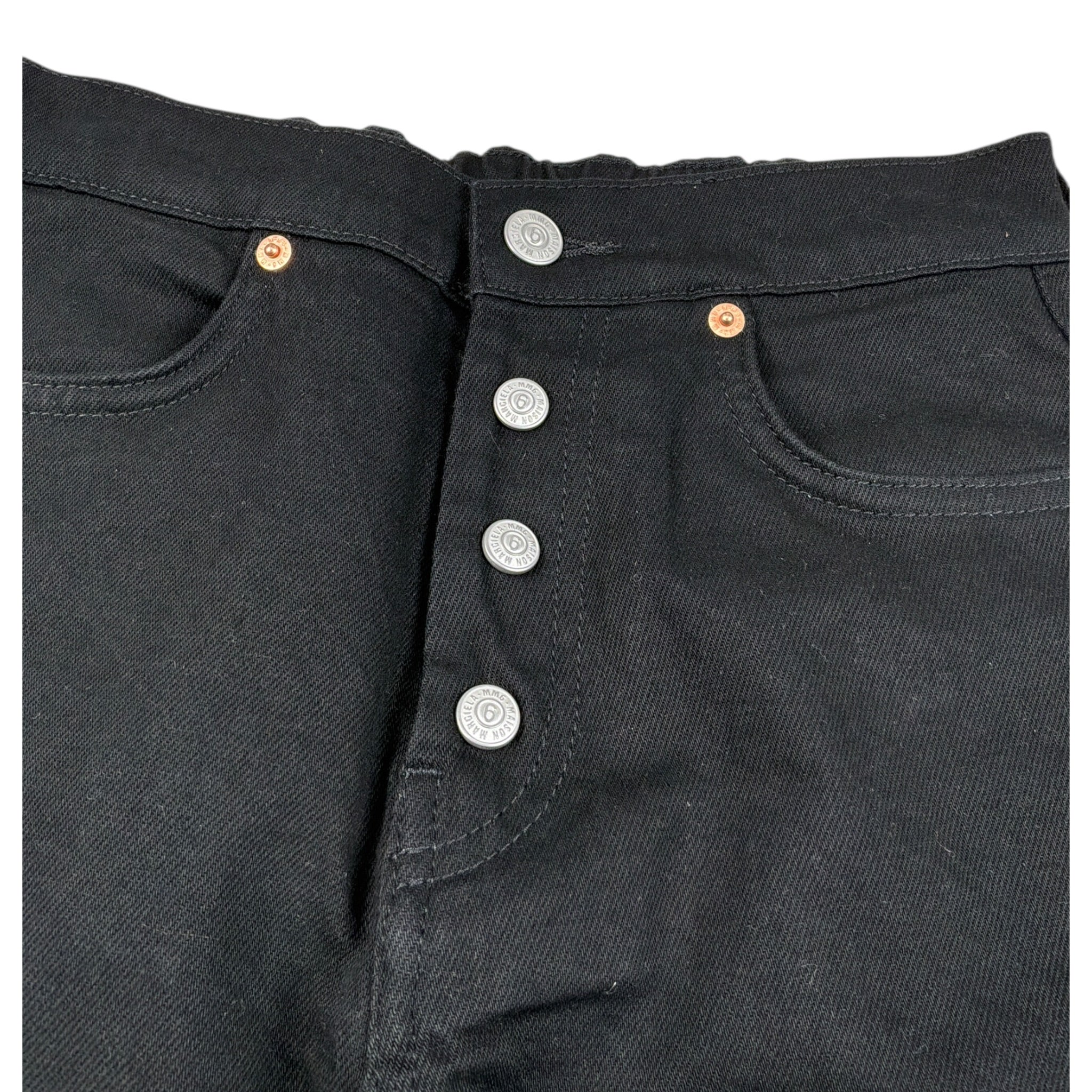 Maison Margiela Maglia Collo Alto Fantasia A Righe Nero per Bambina M60053 NERO MAISON MARGIELA 