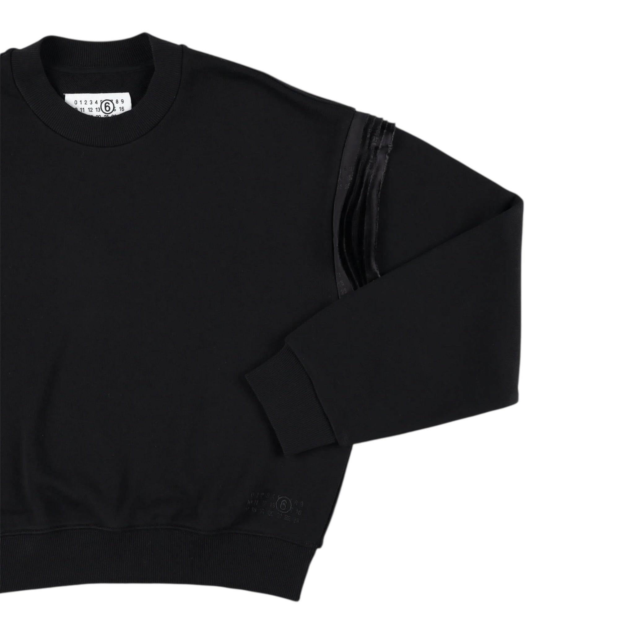 Maison Margiela Felpa Girocollo Bicolore con Logo Nero per Bambina M60871 NERO MAISON MARGIELA 