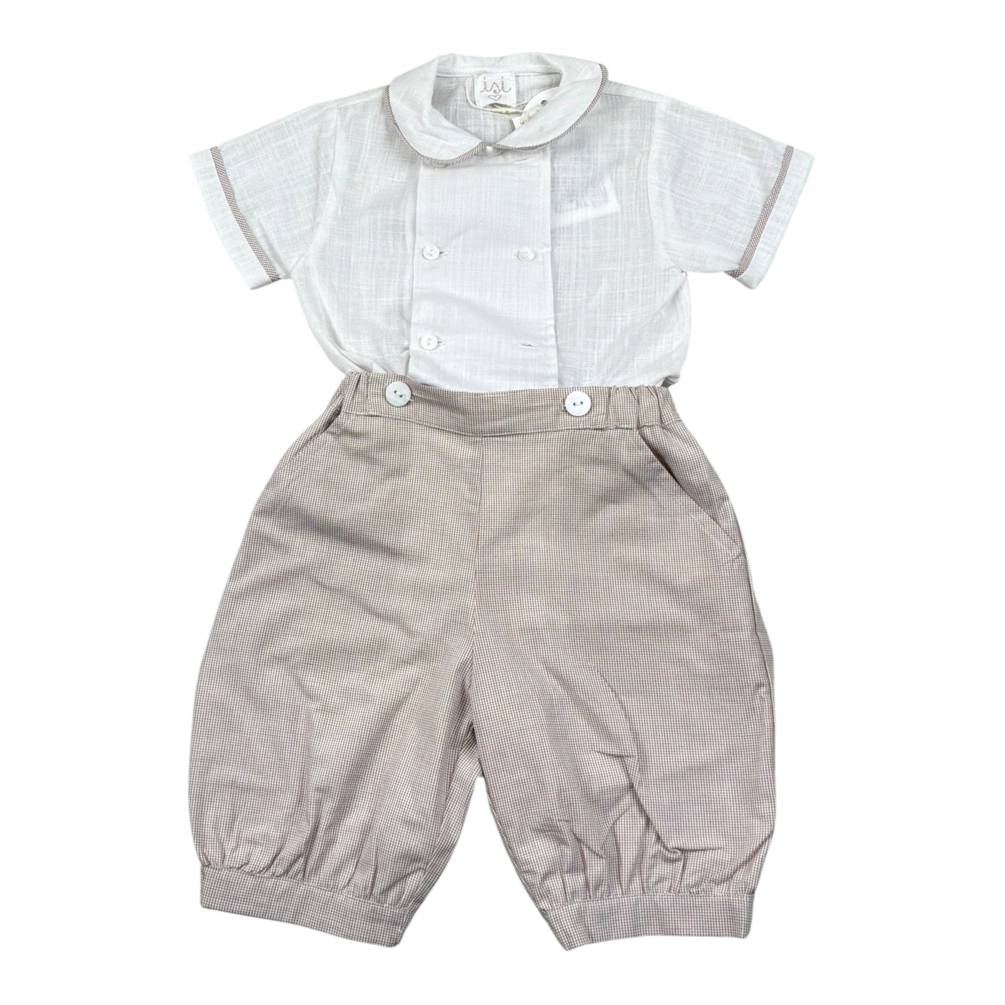 Malvi & Co Completo 2 Pezzi Camicia-Bermuda Bianco per Neonato S23I127STQS BIANCO MALVI & CO 