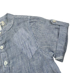 Malvi & Co Camicia Mezza Manica tinta unita con Fantasia A Righe Azzurro per Neonato S25B214CALR AZZURRO MALVI & CO 