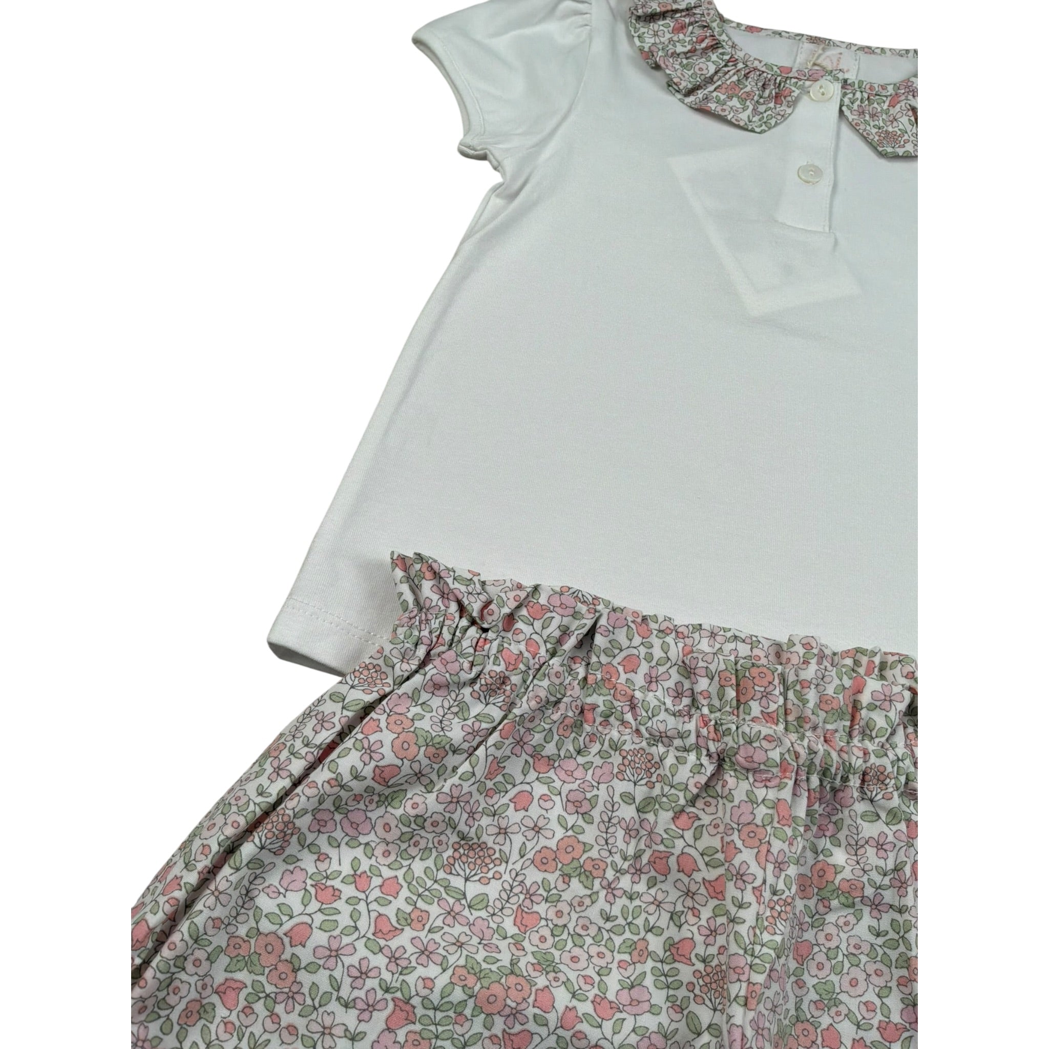 Malvi & Co Completo 2 Pezzi T-Shirt-Culotte Bianco per Neonata SCCI167CAJJ BIANCO MALVI & CO 