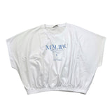 Manila Grace T-Shirt Girocollo Tinta Unita con Stampa per Bambina 176TMJS25 BIANCO MANILA GRACE 