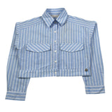 Manila Grace Camicia Manica Lunga Modell Crop per Bambino 191SMJS25 AZZURRO MANILA GRACE 