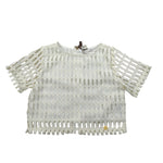 Manila Grace Top Tinta Unita Traforato per Bambina 238TMJS25 PANNA MANILA GRACE 