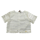 Manila Grace Top Tinta Unita Traforato per Bambina 238TMJS25 PANNA MANILA GRACE 