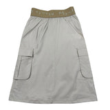 Manila Grace Gonna Tinta Unita con Elastico In Vita Logato per Bambina 307GMBS25 BEIGE MANILA GRACE 