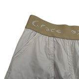 Manila Grace Gonna Tinta Unita con Elastico In Vita Logato per Bambina 307GMBS25 BEIGE MANILA GRACE 