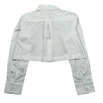Manila Grace Camicia Manica Lunga Tinta Unita per Bambina MG2636 BIANCO MANILA GRACE 