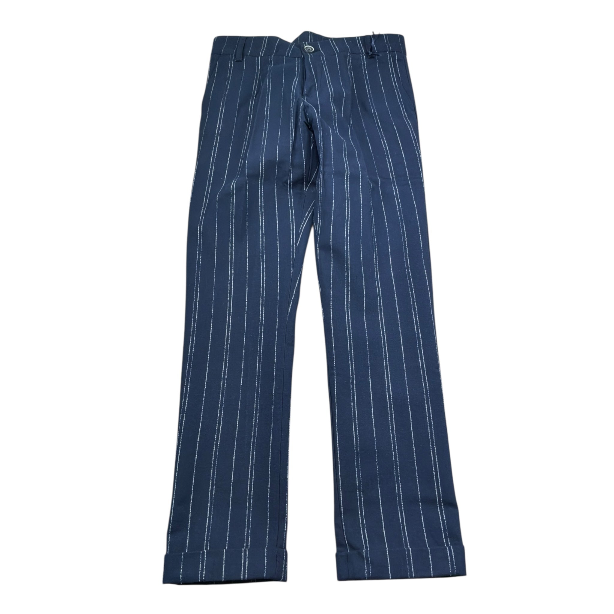 Manuel & Frank Pantalone Tinta Unita con Fantasia A Righe per Bambino MF1398R BLU MANUEL & FRANK 