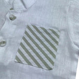 Manuel & Frank Camicia Mezza Manica con Taschino per Neonato MF3178I BIANCO MANUEL & FRANK 