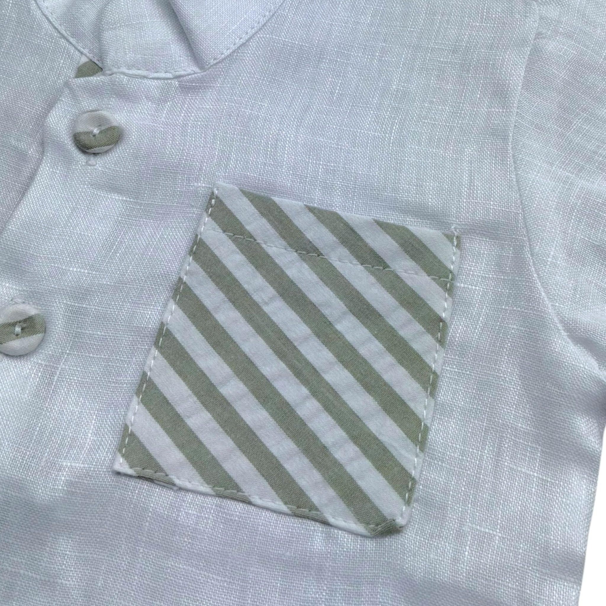 Manuel & Frank Camicia Mezza Manica con Taschino per Neonato MF3178I BIANCO MANUEL & FRANK 