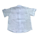 Manuel & Frank Camicia Mezza Manica Tinta Unita con Stampa per Neonato MF3255I BIANCO MANUEL & FRANK 