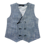 Manuel & Frank Gilet Tinta Unita con Fantasia per Bambino MF5020B AZZURRO MANUEL & FRANK 