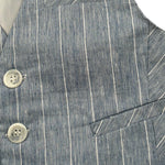 Manuel & Frank Gilet Tinta Unita con Bottoni E Fantasia A Righe per Bambino MF5193N AZZURRO MANUEL & FRANK 