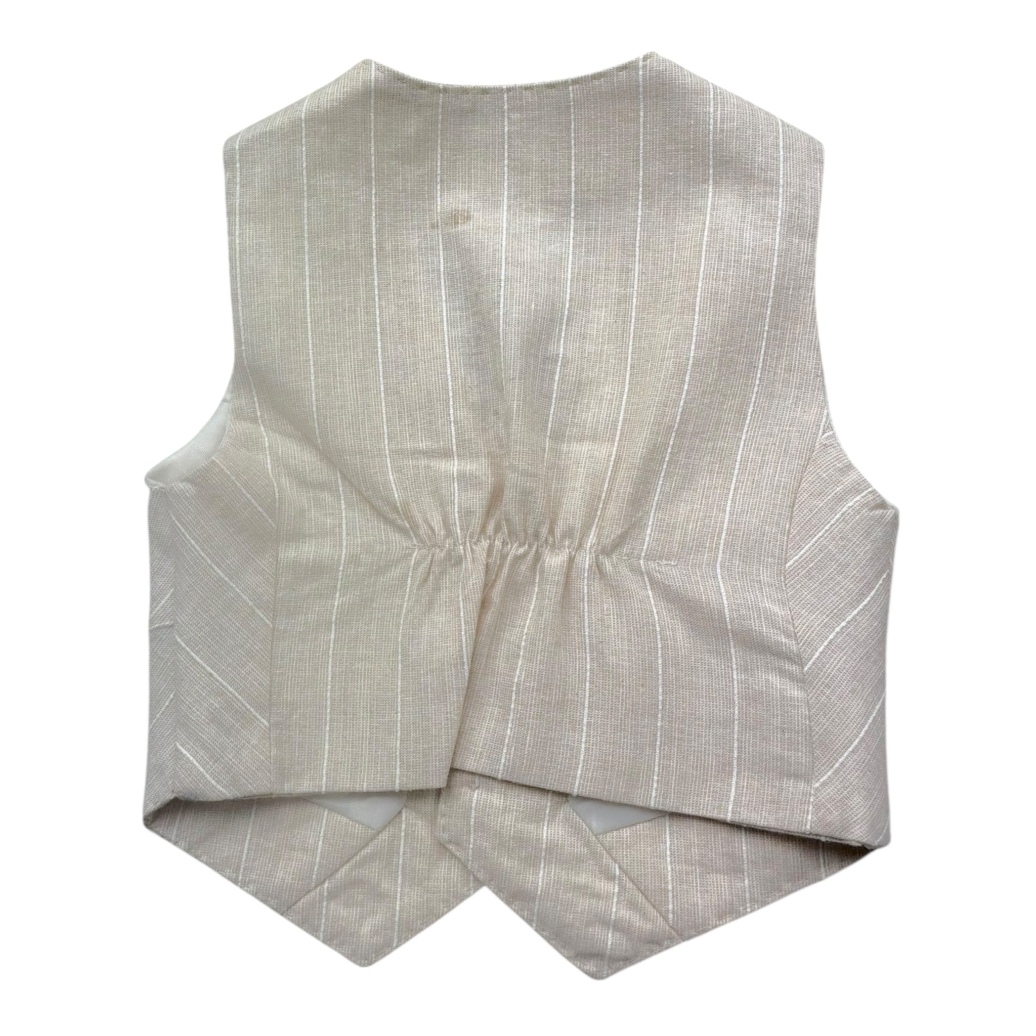 Manuel & Frank Gilet Tinta Unita con Fantasia per Bambino MF5194B BEIGE MANUEL & FRANK 