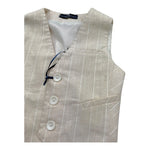 Manuel & Frank Gilet Tinta Unita con Fantasia per Bambino MF5194B BEIGE MANUEL & FRANK 