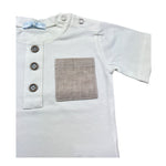 Manuel & Frank Body Mezza Manica Tinta Unita per Neonato MF7142I PANNA MANUEL & FRANK 