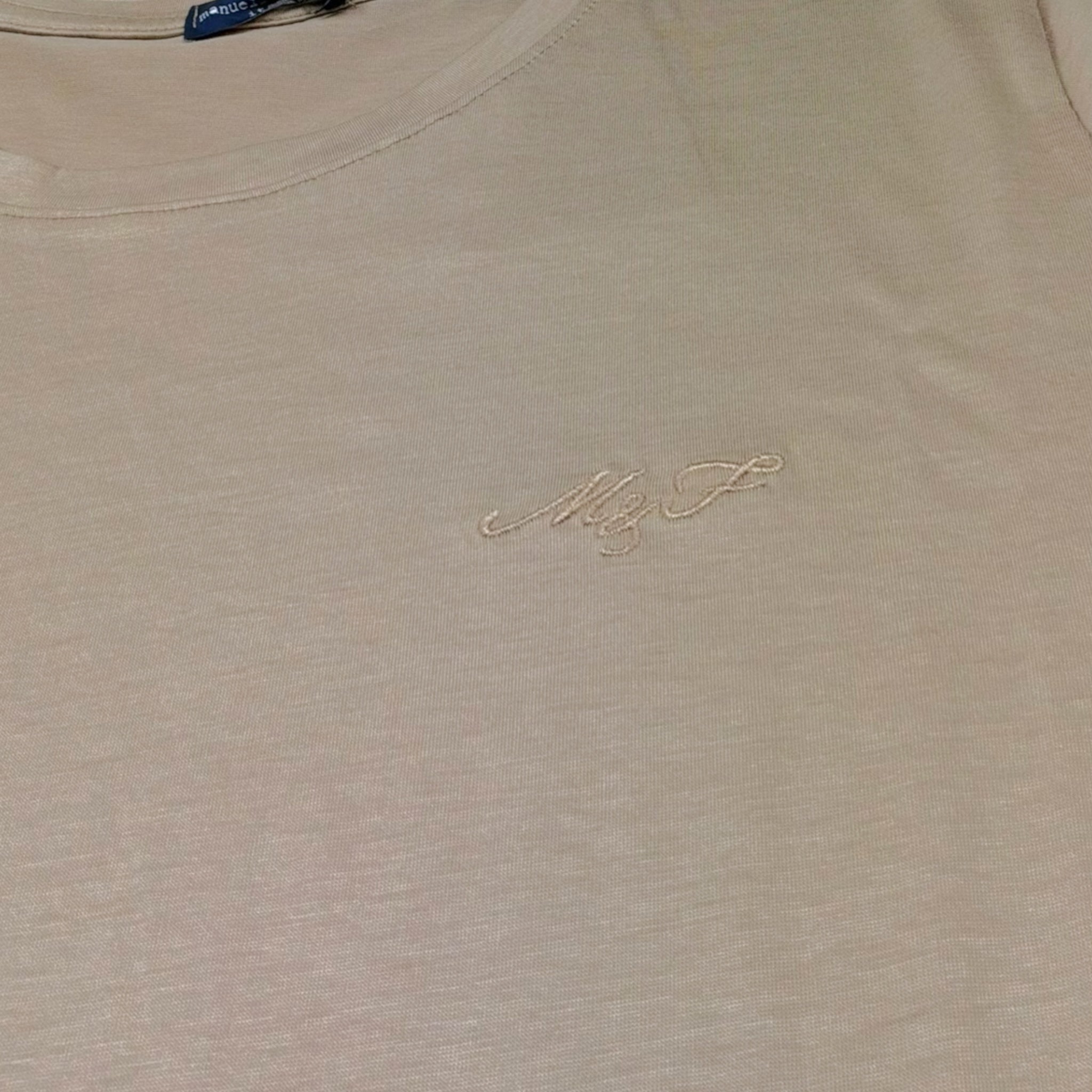 Manuel & Frank T-Shirt Girocollo Tinta Unita per Bambino MF7372R BEIGE MANUEL & FRANK 