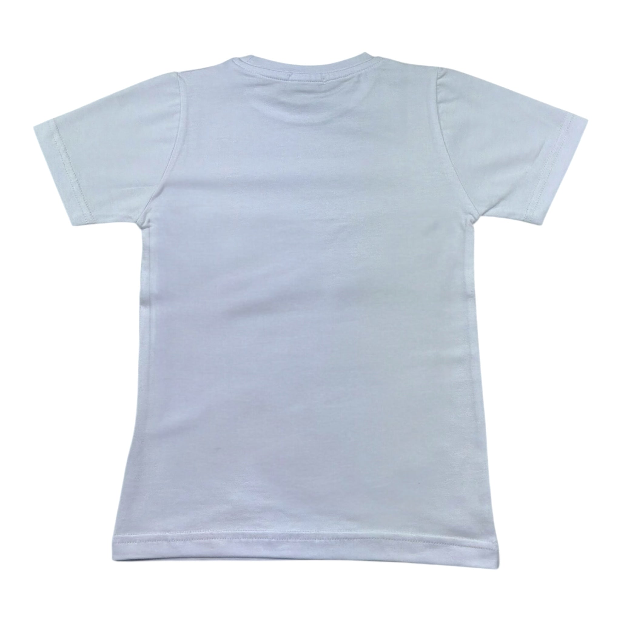 Manuel & Frank T-Shirt Girocollo Tinta Unita con Stampa per Bambino MF7385B BIANCO MANUEL & FRANK 
