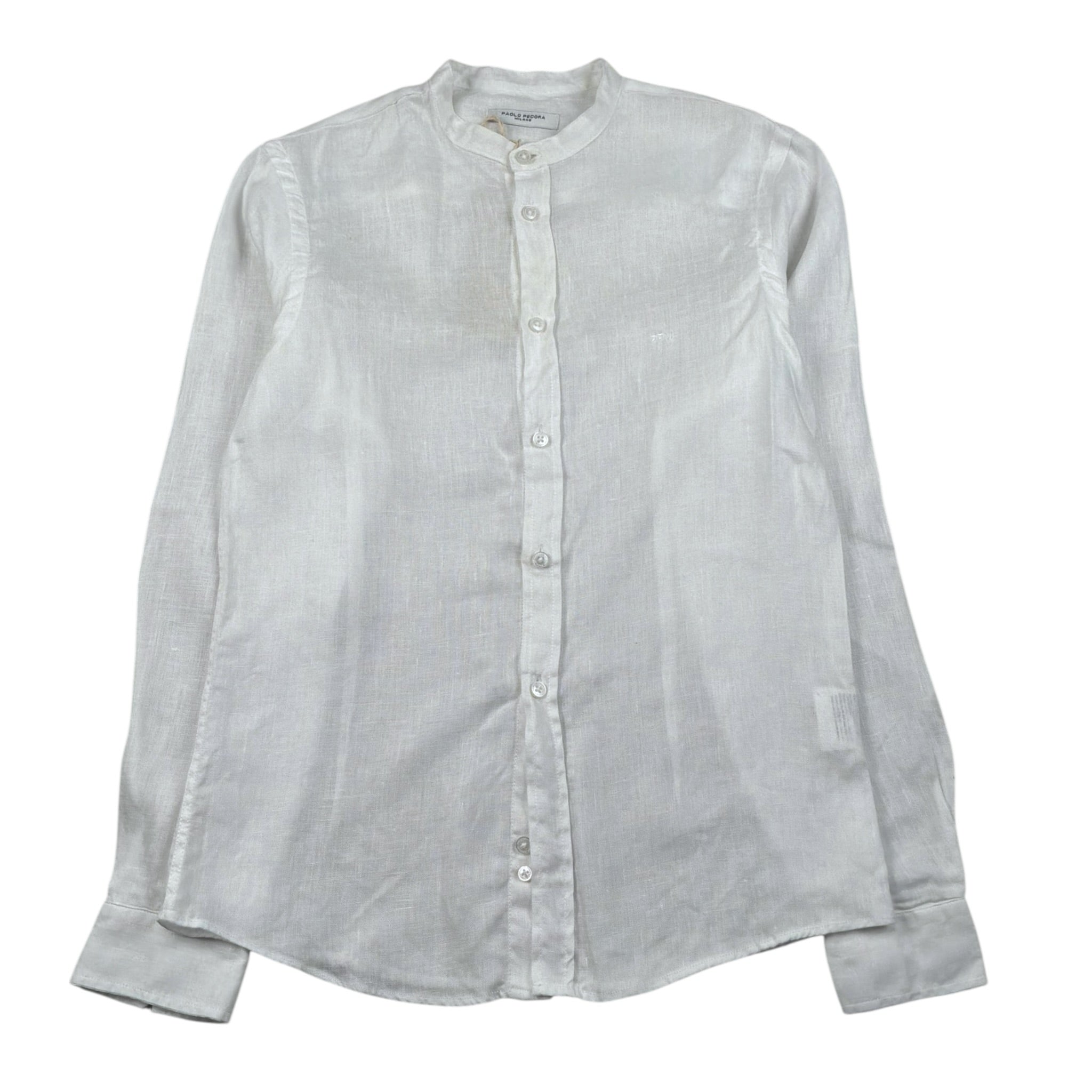 Manuel Ritz Camicia Manica Lunga Tinta Unita Collo Coreano per Bambino CMMR PANNA MANUEL RITZ 