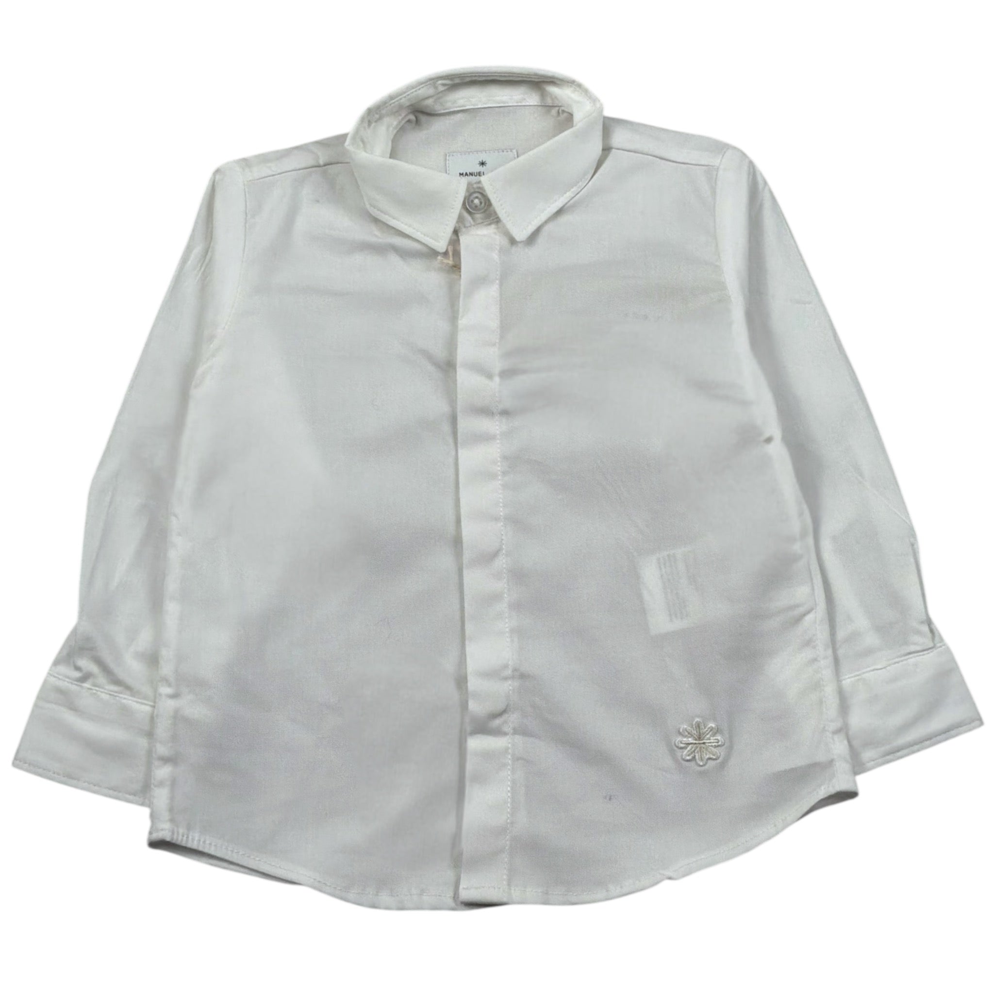 Manuel Ritz Camicia Manica Unga tinta unita Bianco per Neonato MR1977N BIANCO MANUEL RITZ 