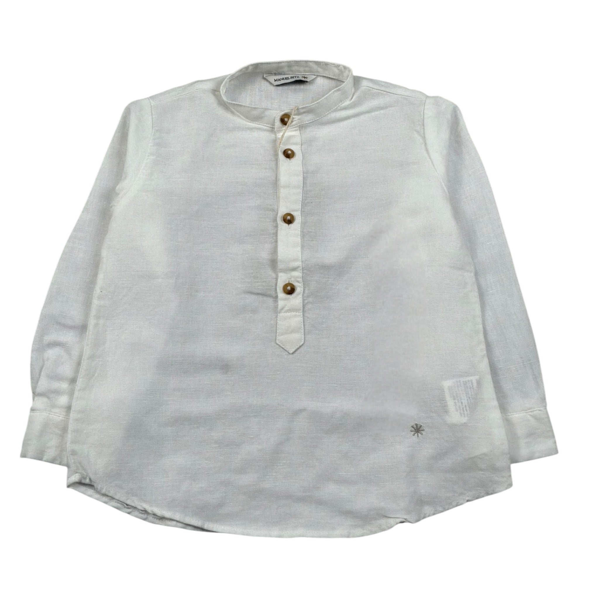 Manuel Ritz Camicia Manica Lunga tinta unita Collo Coreano Panna per Neonato MR2217 PANNA MANUEL RITZ 