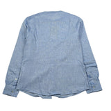 Manuel Ritz Camicia Manica Lunga tinta unita Collo Coreano Azzurro per Bambino MR2573 AZZURRO MANUEL RITZ 